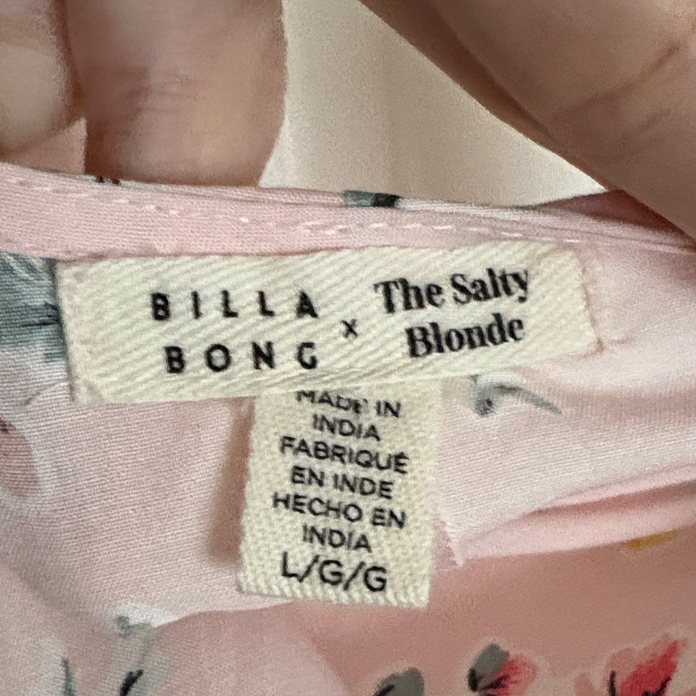 Billabong Pink Floral Tie-Shoulder Maxi Dress - Picture 2 of 5